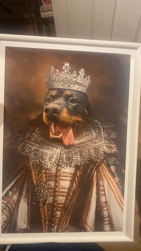 Customer photo review of The Queen - Custom Vintage Pet Portrait