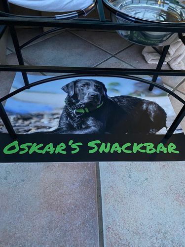 Customer photo review of Personalisierte -Foto- Futtermatte mit Text