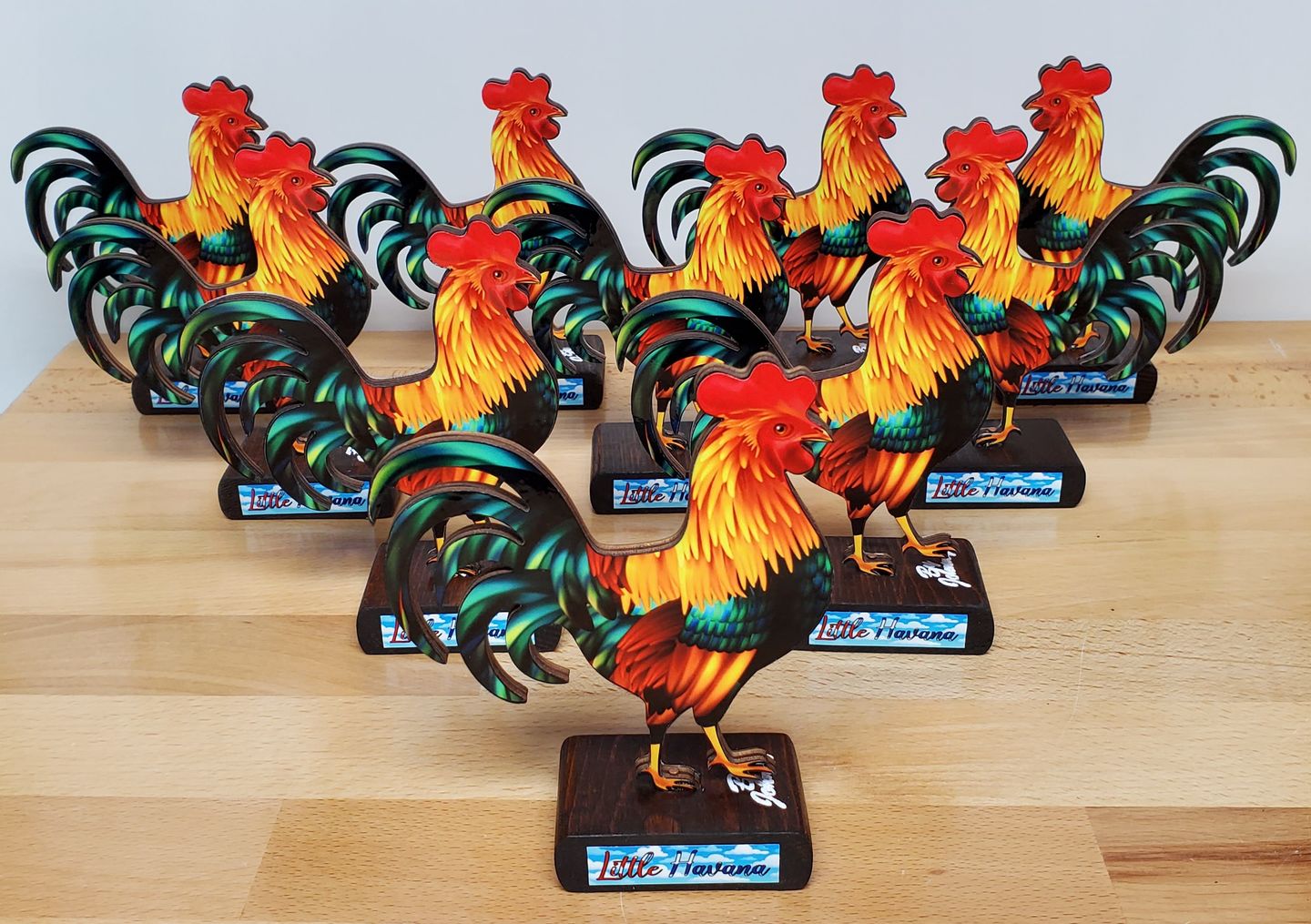 Customer photo review of Unfinished Wooden Rooster Chicken Shape - Farm Animal - Craft - up to 24" DIY