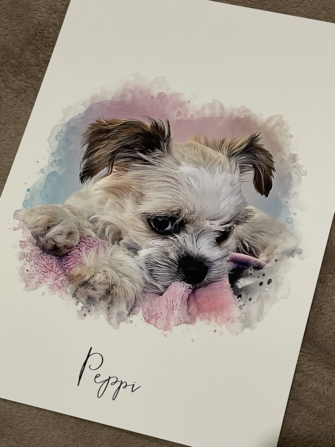 Customer photo review of Portrait deines Tieres im Wasserfarben-Stil