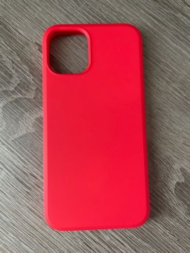 Customer photo review of Original Liquid Silicone Red iPhone Case