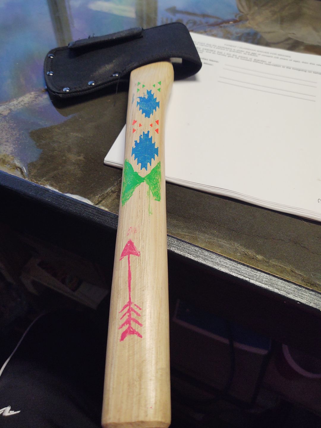 Customer photo review of Ace of Spades Throwing Axe (3rd Generation)