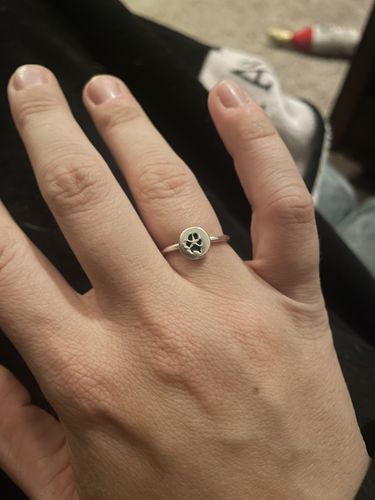 Customer photo review of Custom Paw Ring