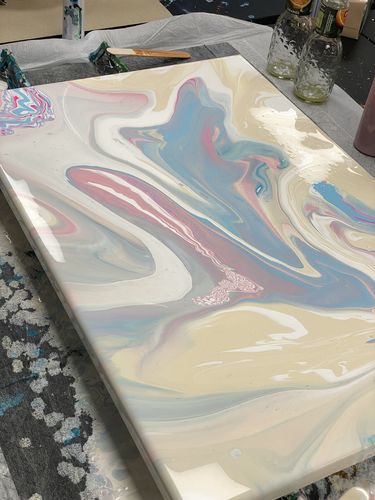 Customer photo review of Workshop: Acrylic Pouring / Einstieg ins Acrylgießen