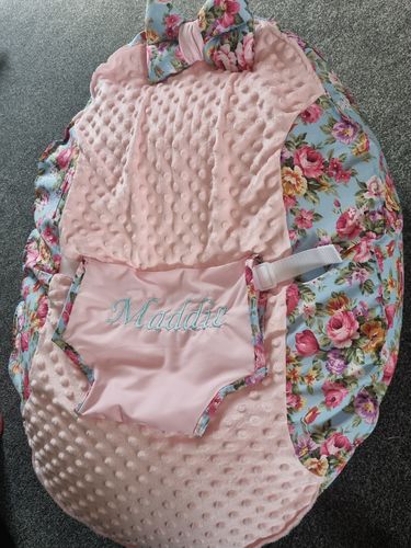 Customer photo review of Personalised Vintage Floral Baby Bean Bag
