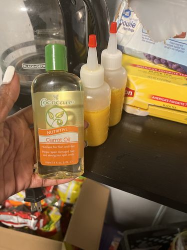 Customer photo review of Cococare Nutritive Carrot Oil, 4 fl. oz.