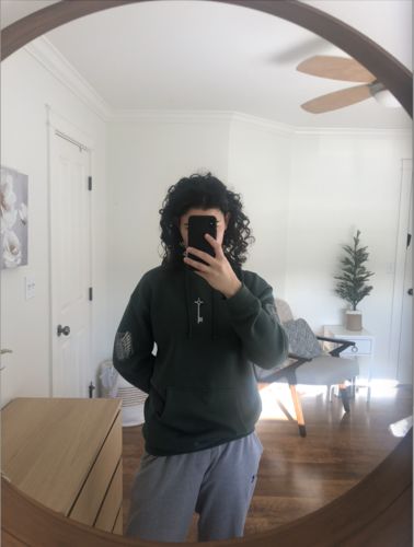 Customer photo review of AOT Alpine Green Hoodie