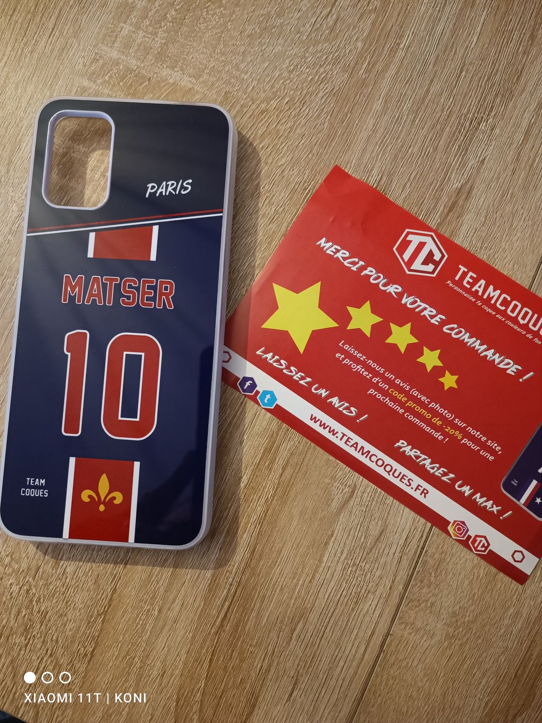 Customer photo review of Coque foot PARIS SG Domicile 1 personnalisable - TEAMCOQUES