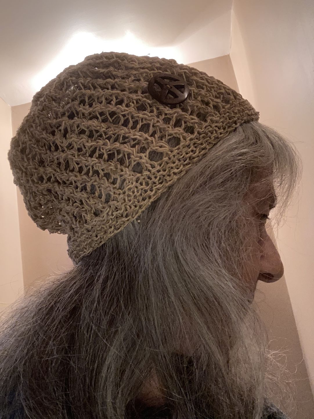 Customer photo review of Honeycomb Peace Hemp Hat