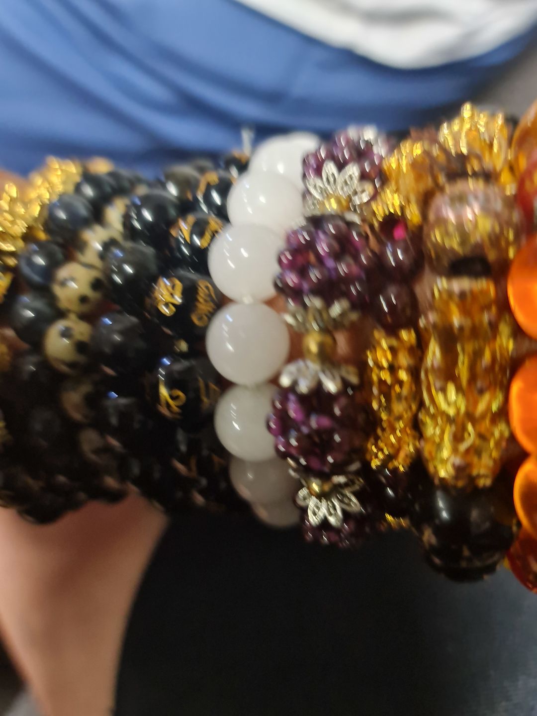 Customer photo review of Blue-Tigers-Eye Protection & Wealth Bracelet