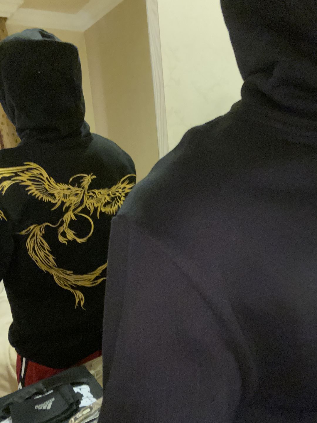 Customer photo review of Golden Phoenix Embroidered Hoodie