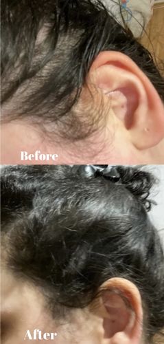 Customer photo review of Growth & Shine Hair Oil