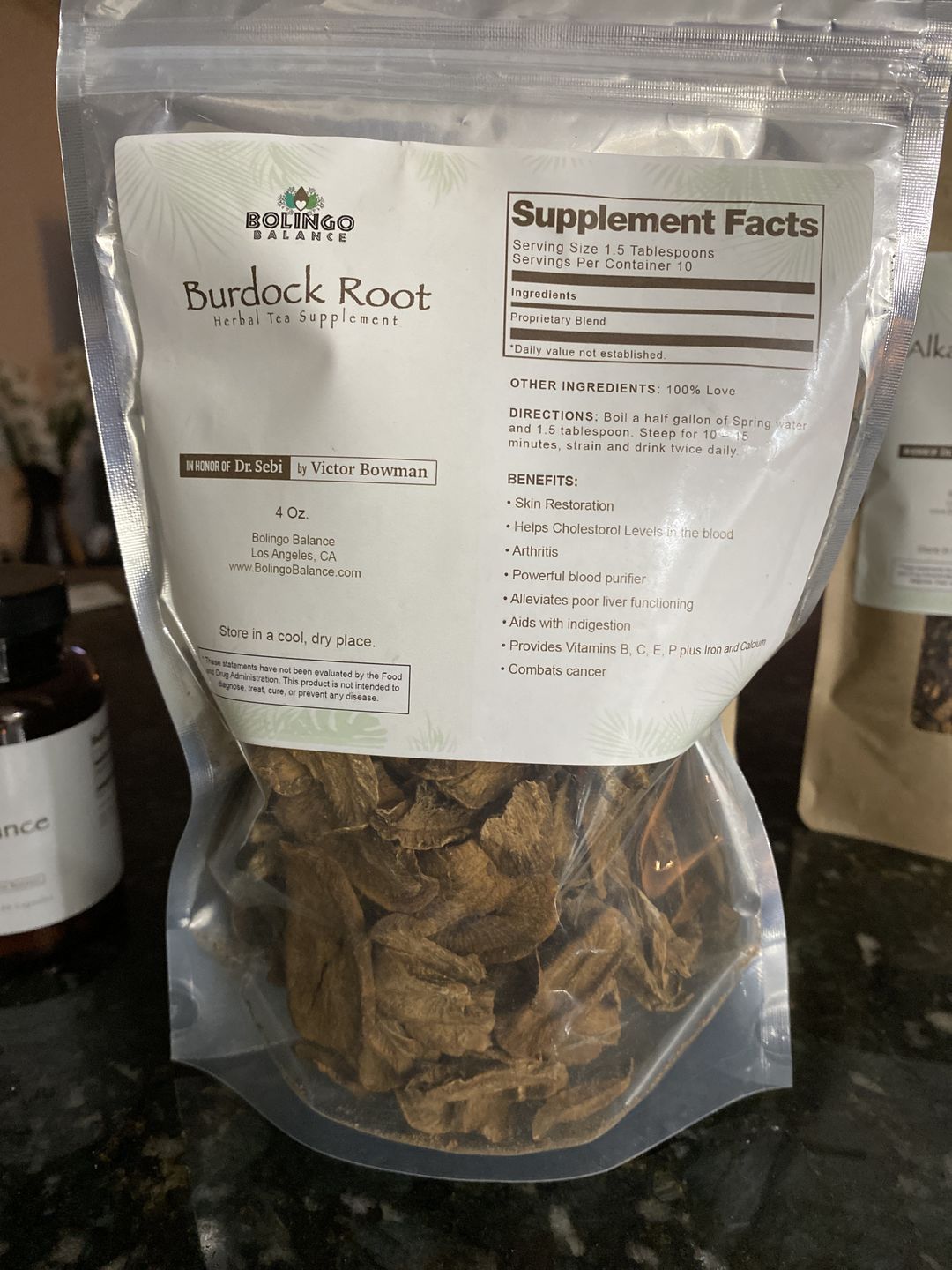 Customer photo review of Burdock Root