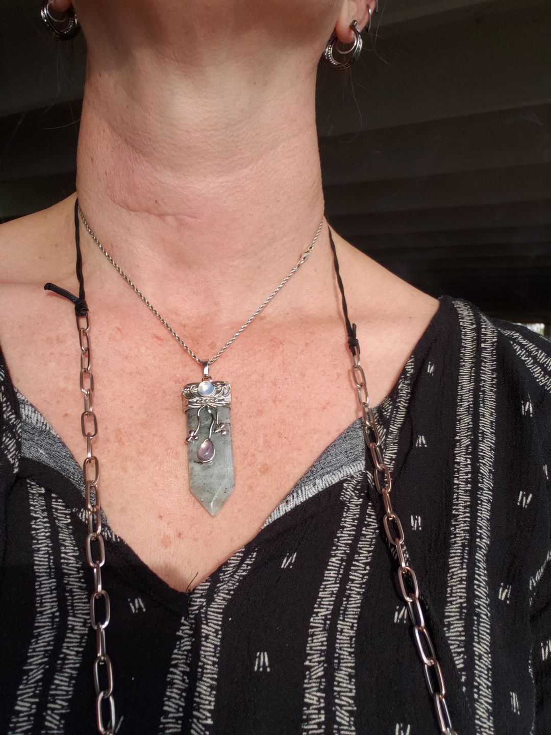 Customer photo review of Goddess Protection Necklace