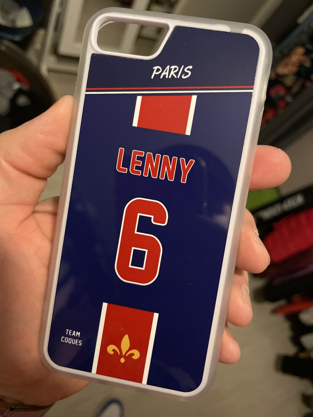 Customer photo review of Coque foot PARIS SG Domicile 1 personnalisable - TEAMCOQUES