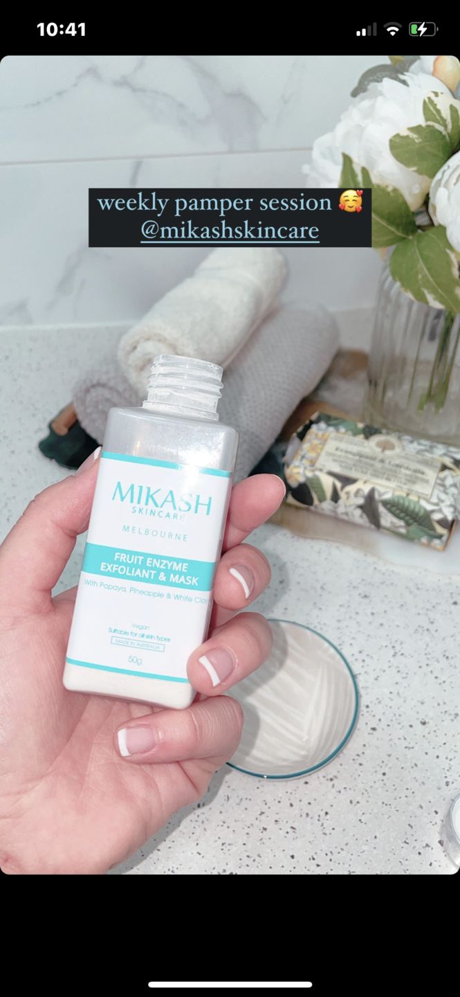 Customer photo review of Enzyme Exfoliant & Mask Grains