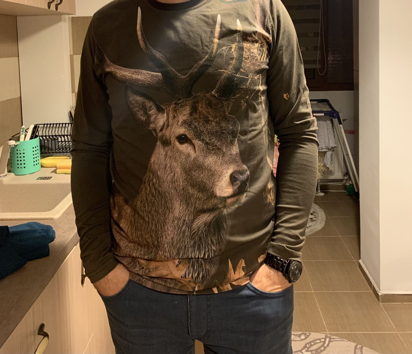 Customer photo review of Tricou Vanatoare din Bumbac Cerb Rosu DGT -  Maneca Lunga