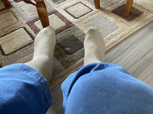 Customer photo review of Women's Non-Elastic Bamboo Dress Sock- 2PK - Made in Portugal