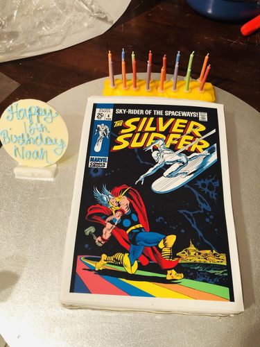 Customer photo review of A4 Rectangle Custom Edible Icing Image