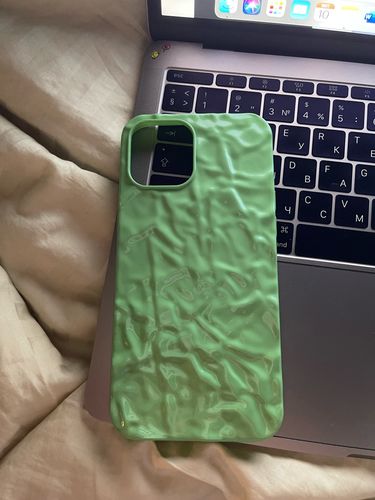 Customer photo review of Retro Matcha iPhone Case