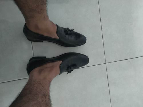 Customer photo review of Loafer Slipper - Black Croco Leather
