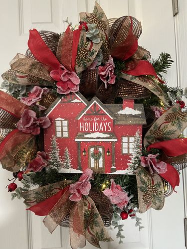 Customer photo review of 11.25"L X 9.75"H Home/Holidays House Red/Brown/Green/White AP7174