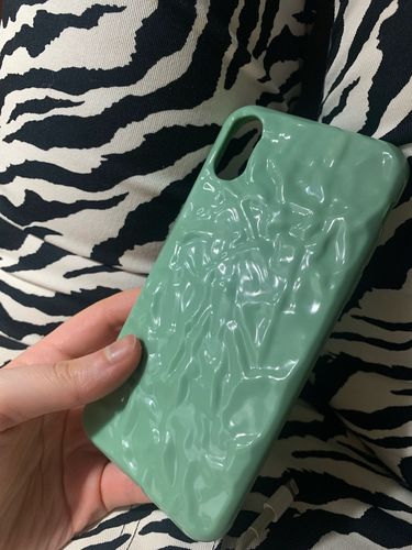 Customer photo review of Retro Matcha iPhone Case