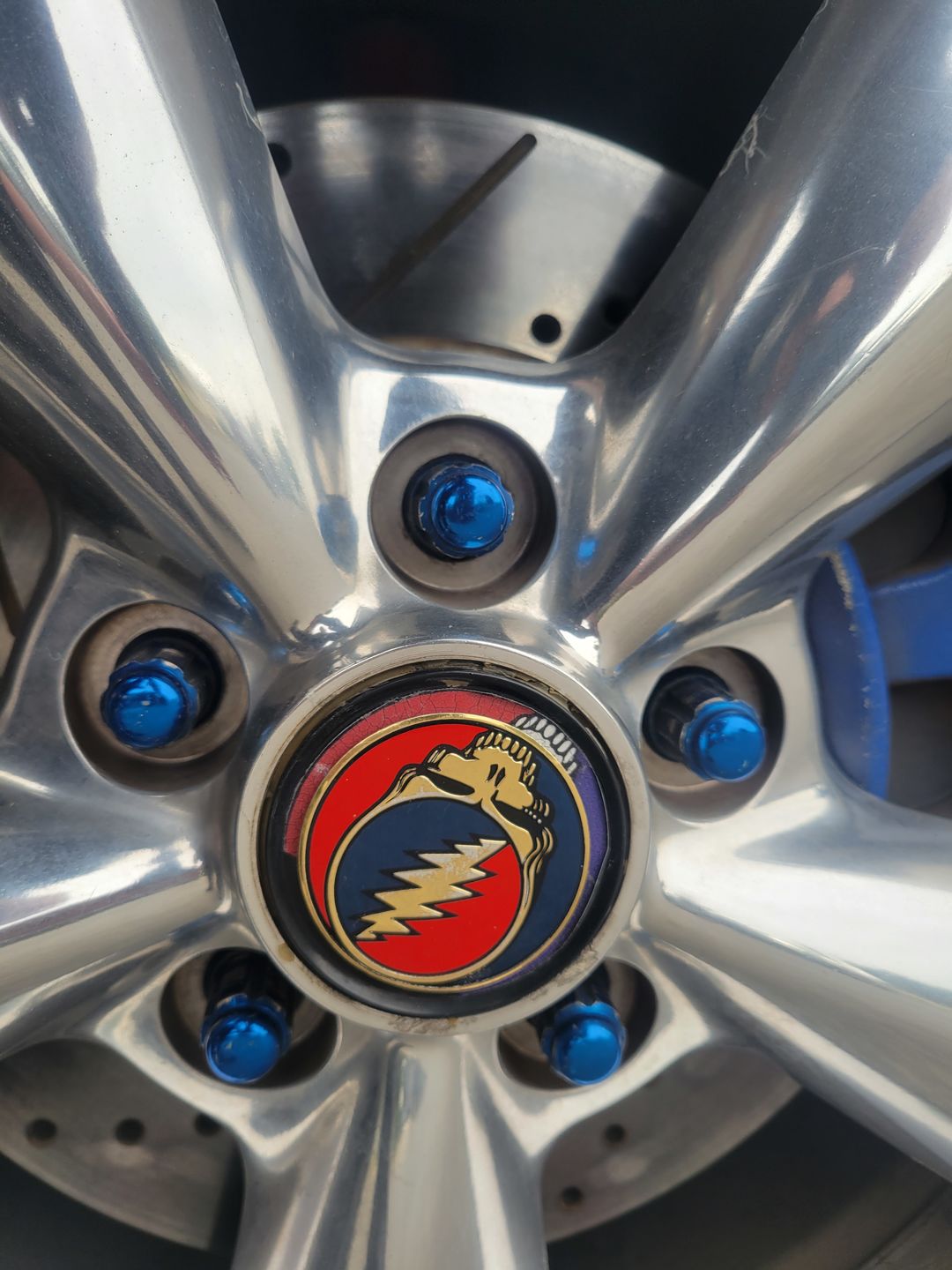 Customer photo review of Grateful Dead Metal Finish Steal Your Face Bumper Sticker