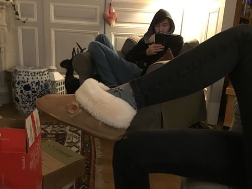 Customer photo review of Wotton Sheepskin Bootie Chestnut