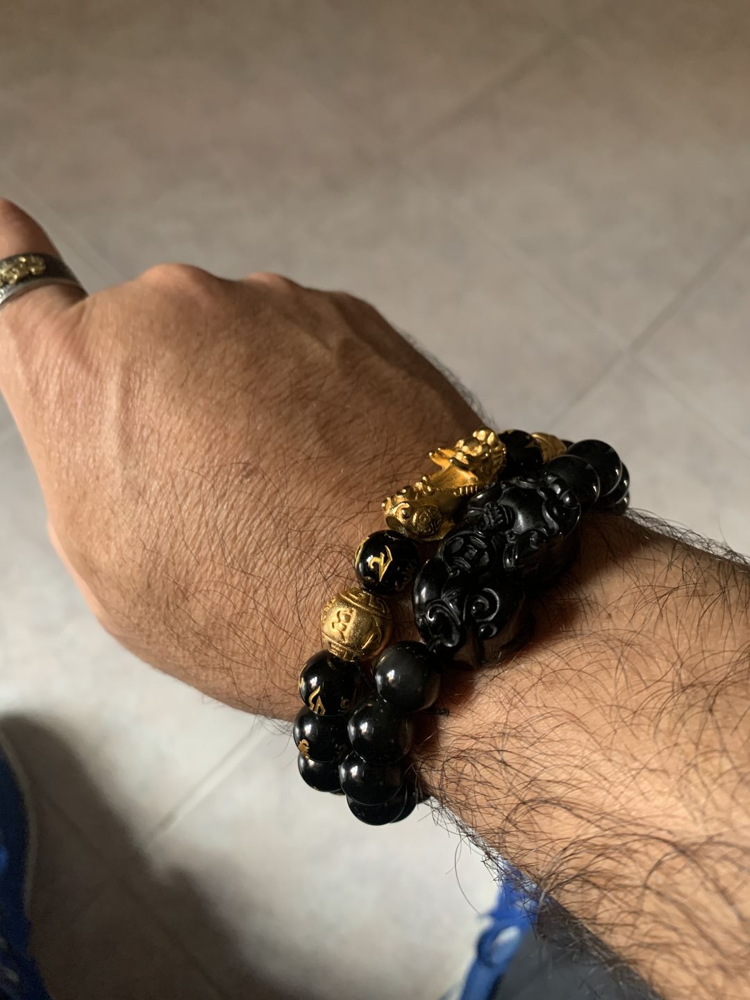 Customer photo review of Pi Yao Obsidian Wealth Bracelet