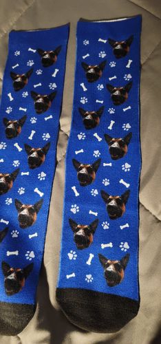 Customer photo review of Custom Dog Socks