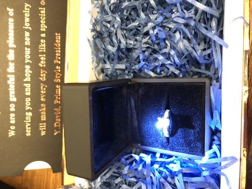 Customer photo review of 1.55-2.70 CT Princess Cut Natural Diamonds - Engagement Ring