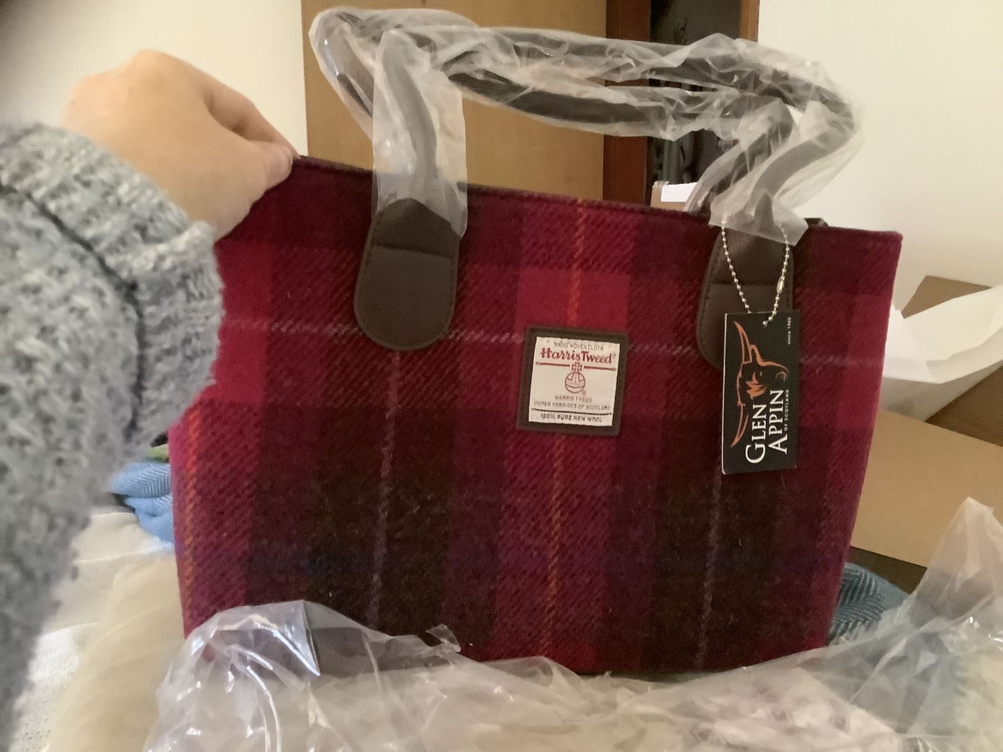 Customer photo review of Classic Harris Tweed Handbag