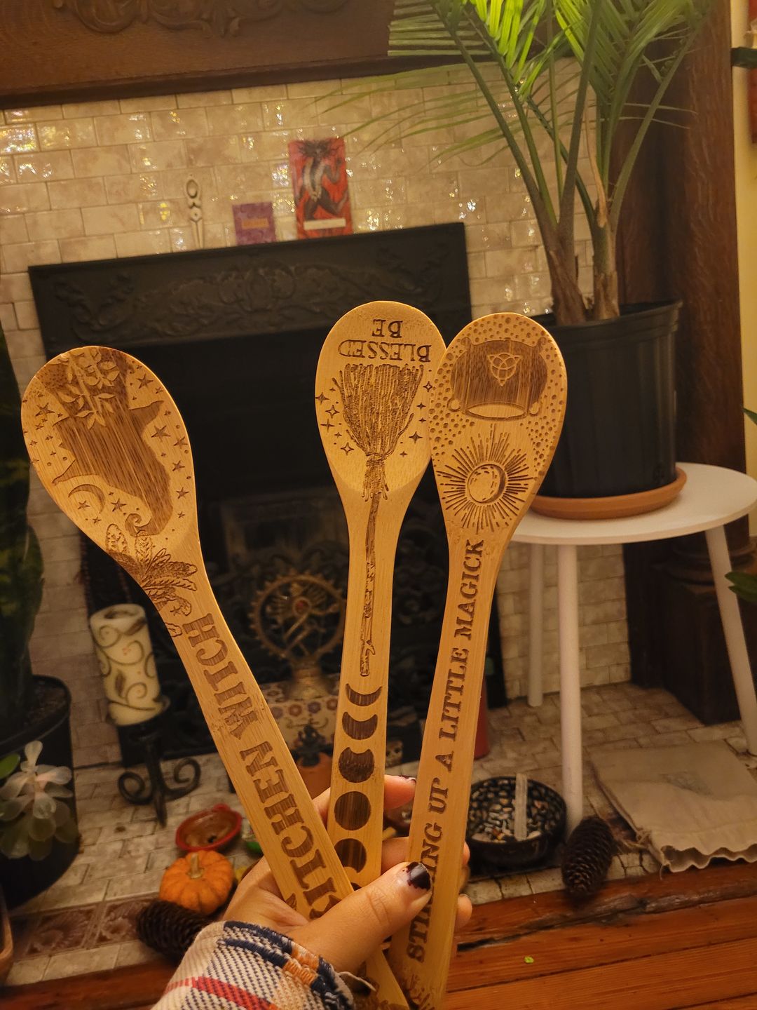 Customer photo review of Witchy Bamboo Wooden Spoon