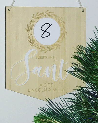 Customer photo review of Personalised Christmas Countdown Banner