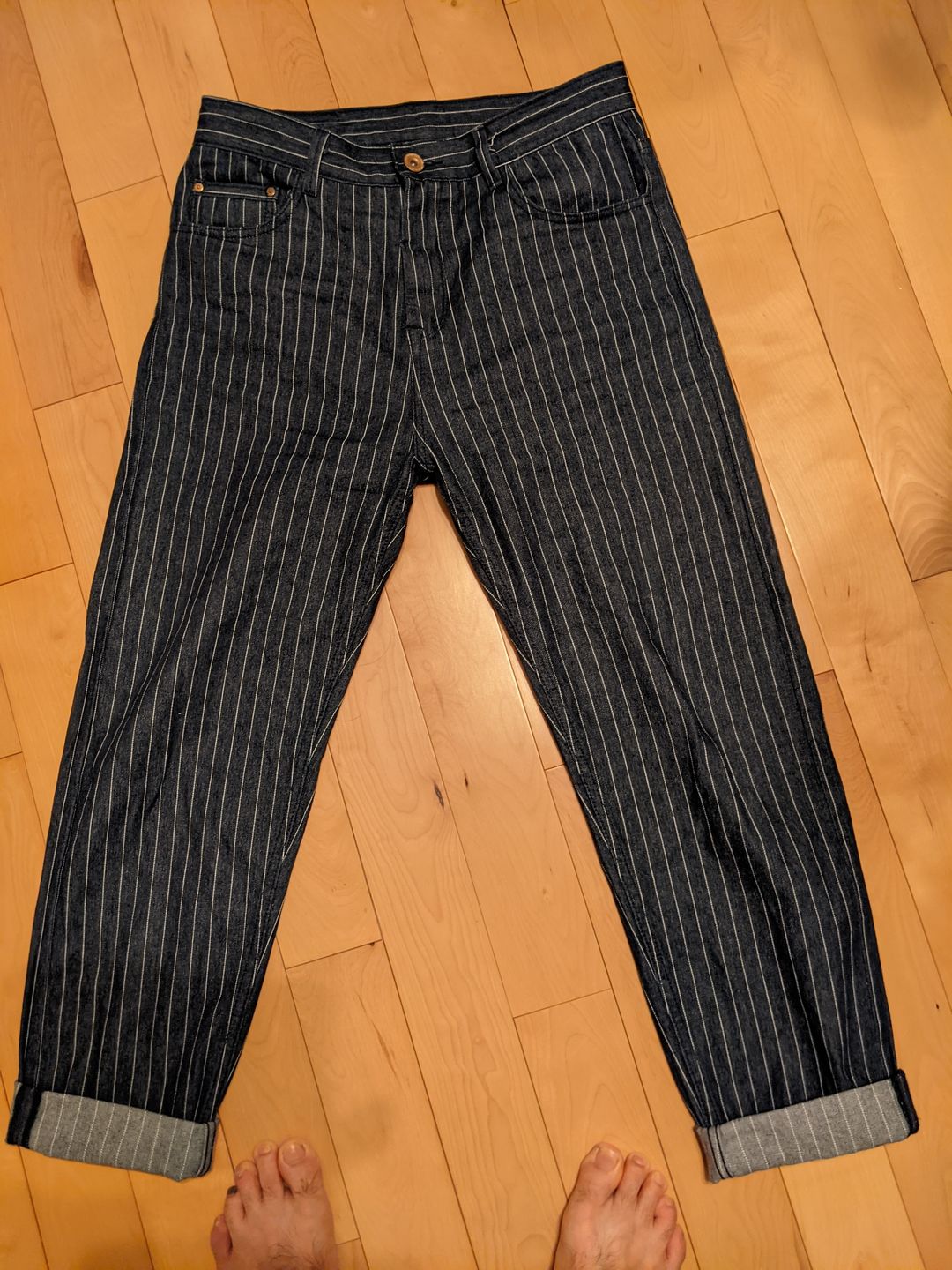 Customer photo review of ウォバッシュストライプワークパンツ