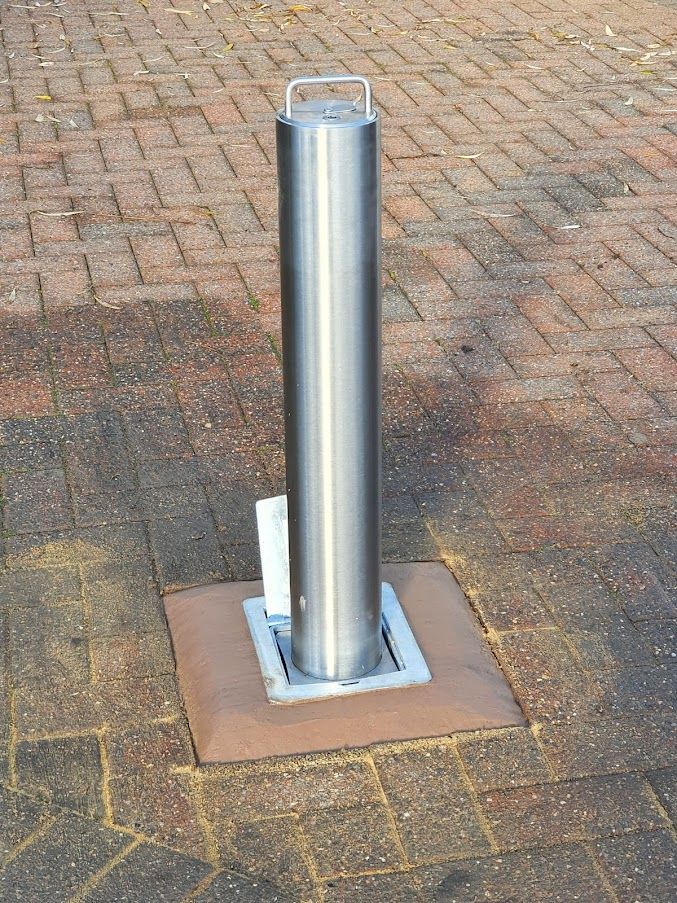 Customer photo review of LA-114 Stainless Steel Lift Assist Telescopic Bollard