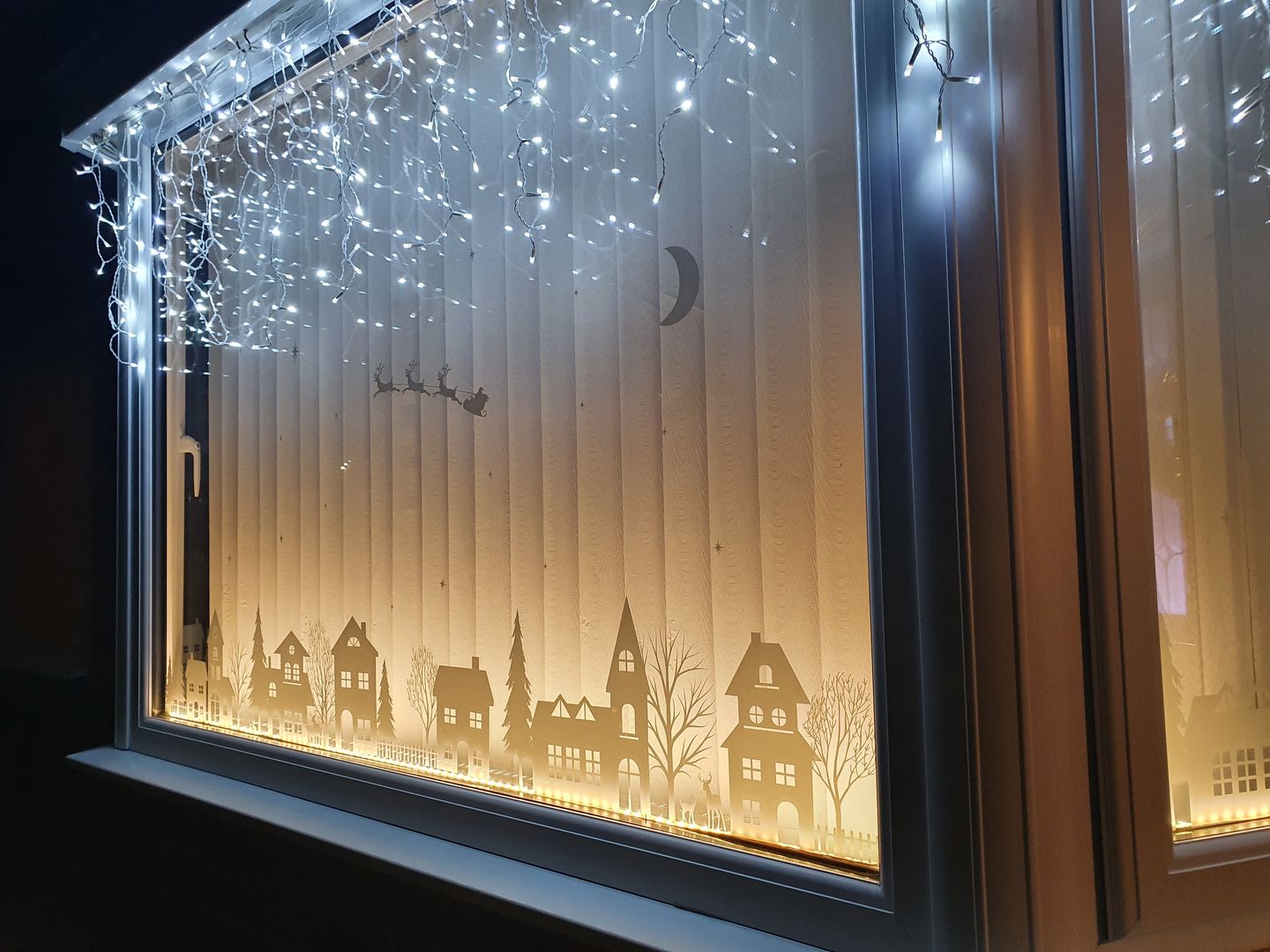 Customer photo review of Christmas Village Window Decal