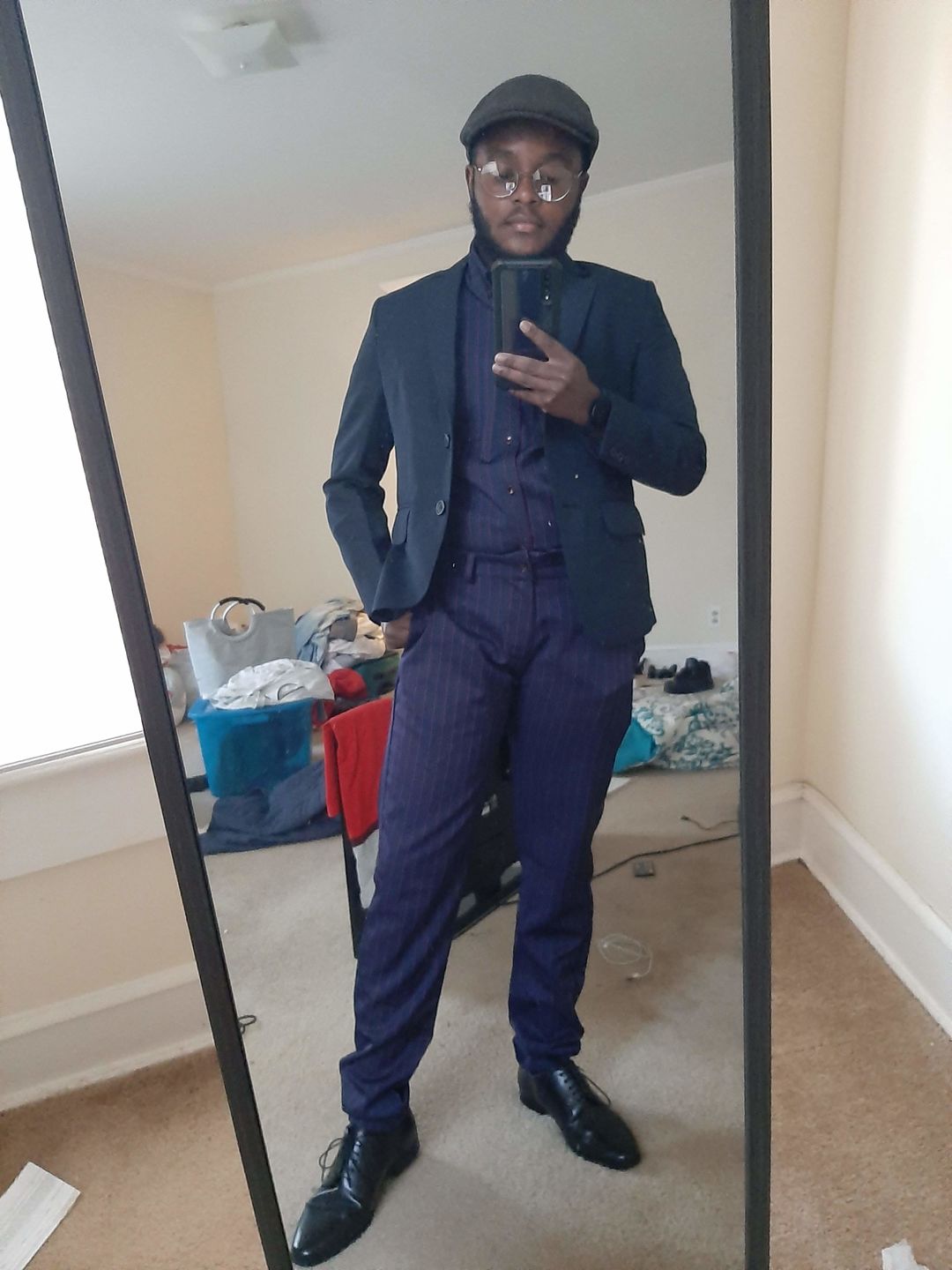 Customer photo review of Navy Chateaux Jumpsuit