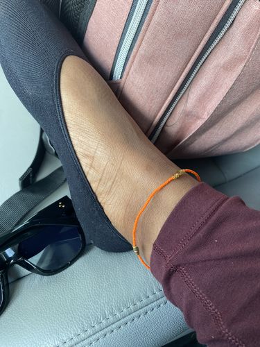 Customer photo review of Sunset Orange  Anklet - Single