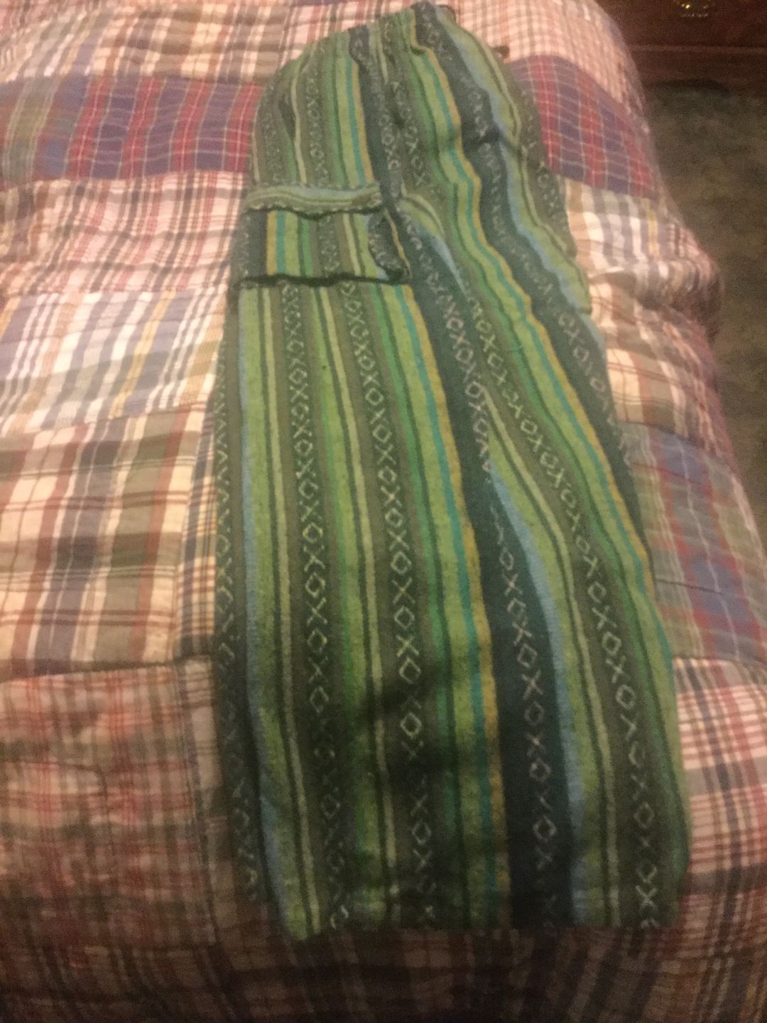 Customer photo review of Woven Cotton Cargo Pants
