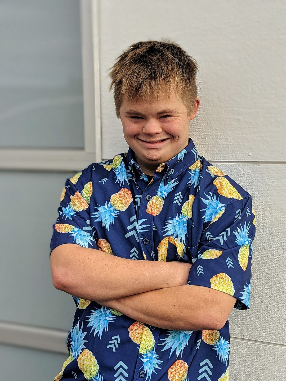 Customer photo review of 21 Pineapples Signature Hawaiian Shirt