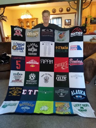 Customer photo review of Classic T-Shirt Blanket