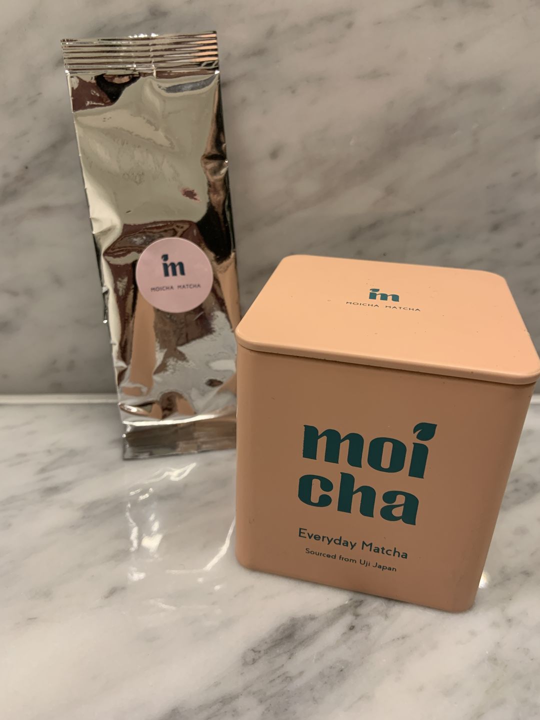 Customer photo review of Matcha Green Tea Powder Refill Bags (60 servings)