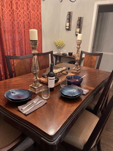 Customer photo review of Ocean Waves Deep Blue Plates