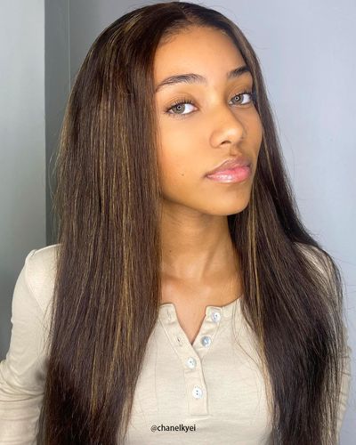 Customer photo review of EYEVOS Taylor Brown Colored Contact Lenses