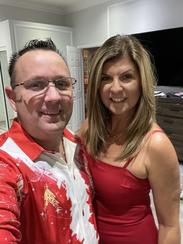 Customer photo review of Men's Christmas Print Regular Fit Long Sleeve Shirt