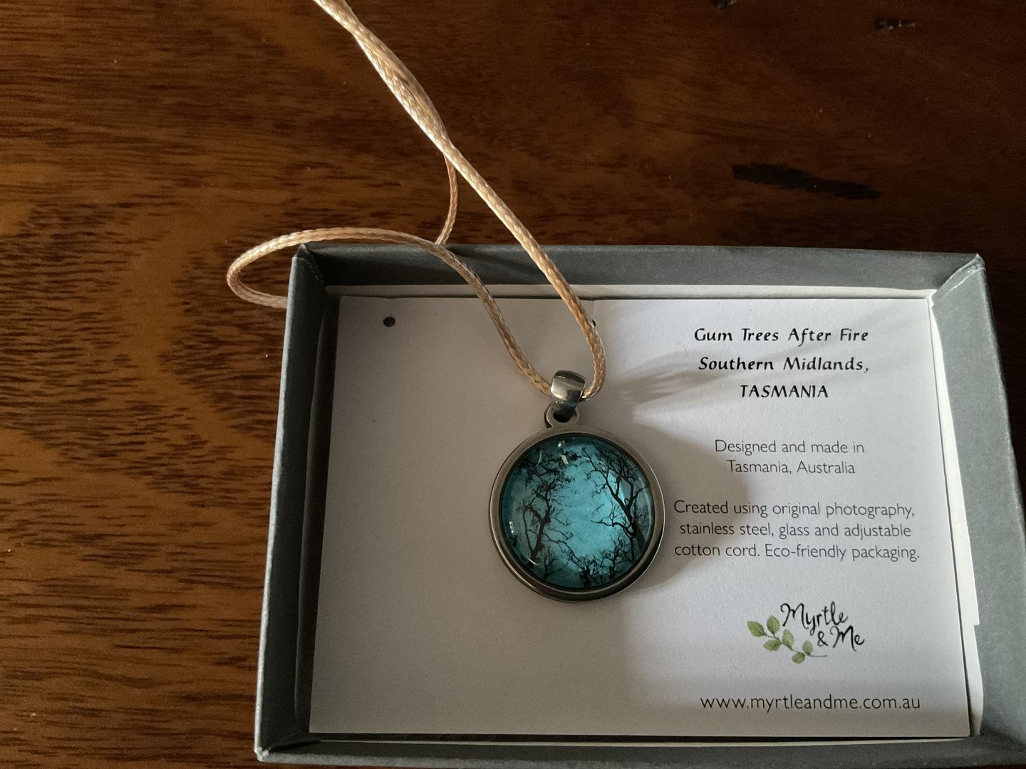 Customer photo review of Gum Trees After Fire - Pendant (Small)