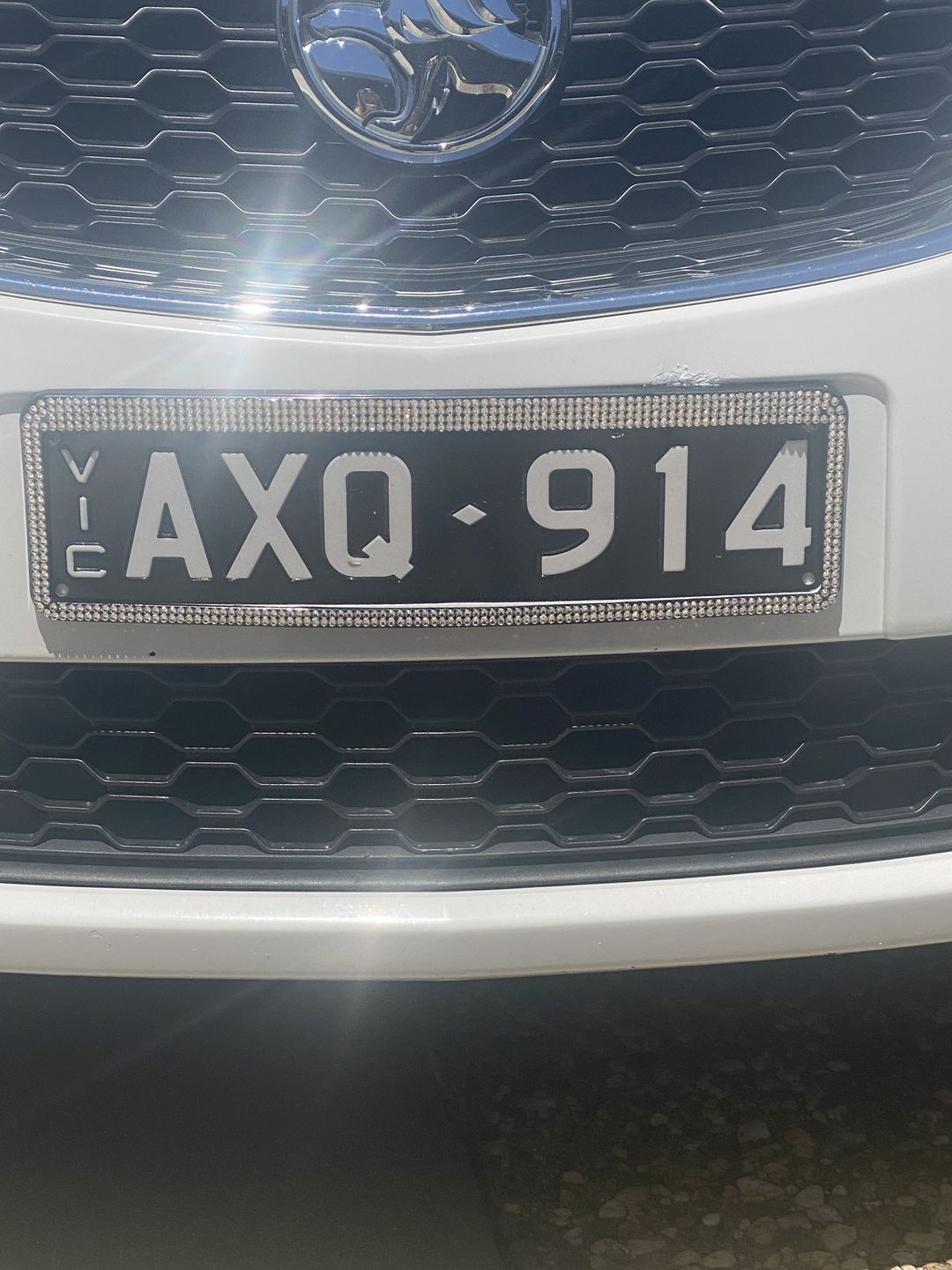 Customer photo review of Bling Number Plate Frames