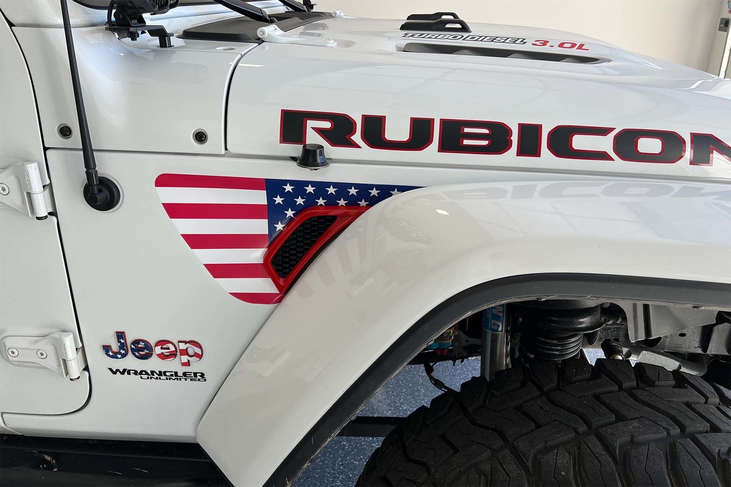Customer photo review of FLAG - Fender Vent Premium Wrap Decal for Wrangler and Gladiator